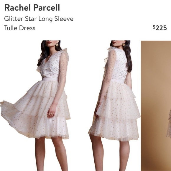 Rachel Parcell Glitter Star Long Sleeve Tulle Dress size small New with Tags - Picture 6 of 10